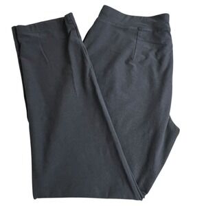 Eileen Fisher Womens Medium Gray Gauze‎ Mid Rise Straight Leg Pull On Crop Pants